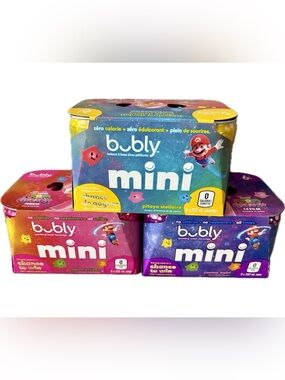 Bubbly Mini Super Mario Galaxy Movie 6 Pack Cans Sealed 3 Flavours Nintendo Rare